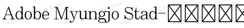 Adobe Myungjo Stad字体转换